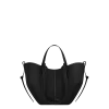 Cyme Mini Edition  Textured Black with Ecru Stitching